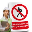Naklejka 20x30 cm NIEUPOWAŻNIONYM WSTĘP WZBRONIONY