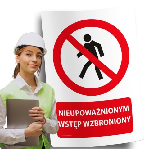 Naklejka 20x30 cm NIEUPOWAŻNIONYM WSTĘP WZBRONIONY Naklejka 20x30 cm NIEUPOWAŻNIONYM WSTĘP WZBRONIONY