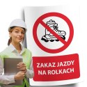 Naklejka 20x30 cm ZAKAZ JAZDY NA ROLKACH