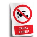 Naklejka 20x30 cm ZAKAZ KĄPIELI