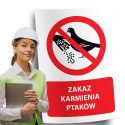 Naklejka 20x30 cm ZAKAZ KARMIENIA PTAKÓW Naklejka 20x30 cm ZAKAZ KARMIENIA PTAKÓW