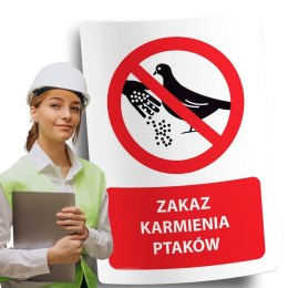 Naklejka 20x30 cm ZAKAZ KARMIENIA PTAKÓW