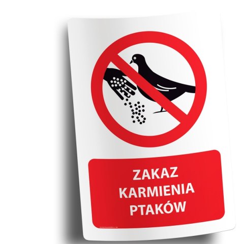 Naklejka 20x30 cm ZAKAZ KARMIENIA PTAKÓW Naklejka 20x30 cm ZAKAZ KARMIENIA PTAKÓW