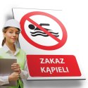 Tablica PVC 20x30 cm ZAKAZ KĄPIELI Tablica PVC 20x30 cm ZAKAZ KĄPIELI