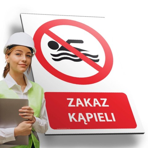 Tablica PVC 20x30 cm ZAKAZ KĄPIELI Tablica PVC 20x30 cm ZAKAZ KĄPIELI