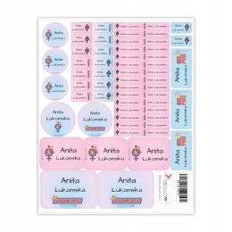 Naklejki z imieniem twojego dziecka do szkoły lub przedszkola - GIRL BOSS