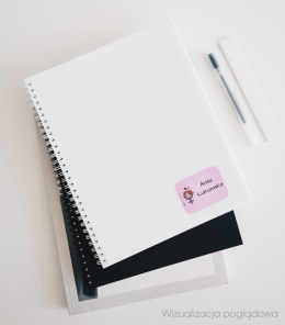 Naklejki z imieniem twojego dziecka do szkoły lub przedszkola - GIRL BOSS