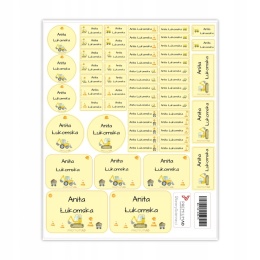 Naklejki z imieniem twojego dziecka do szkoły lub przedszkola - KOPARKA