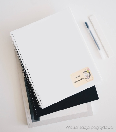 Naklejki z imieniem twojego dziecka do szkoły lub przedszkola - KRÓLIK