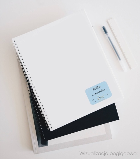 Naklejki z imieniem twojego dziecka do szkoły lub przedszkola - SAMOLOT