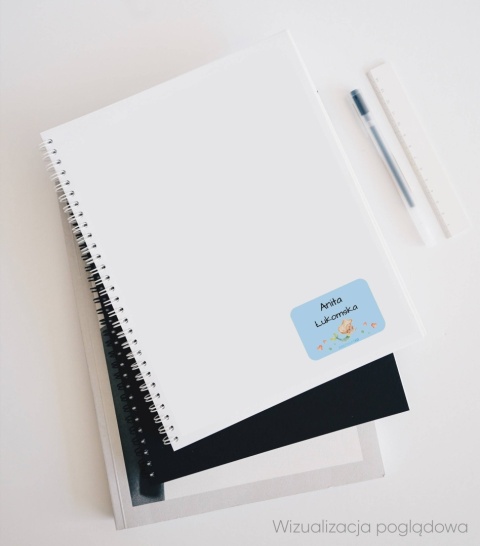 Naklejki z imieniem twojego dziecka do szkoły lub przedszkola - SYRENKA