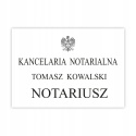 Szyld dla Notariusza tablica biała 50x35cm