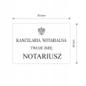 Szyld dla Notariusza tablica biała 50x35cm