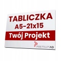 Trwały solidny szyld z dibondu Tablica reklamowa Slim A5 21x15cm