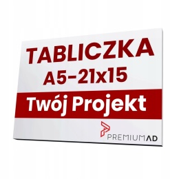 Trwały solidny szyld z dibondu Tablica reklamowa Slim A5 21x15cm