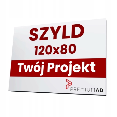 Trwały solidny szyld z dibondu Tablica reklamowa Slim 120x80cm