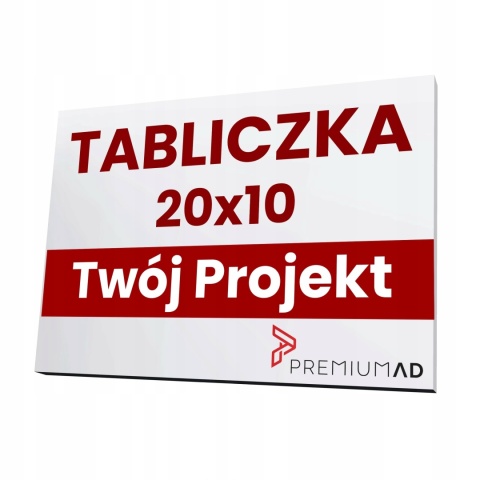 Trwały solidny szyld z dibondu Tablica reklamowa Slim 20x10cm