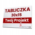 Trwały solidny szyld z dibondu Tablica reklamowa Slim 30x15cm