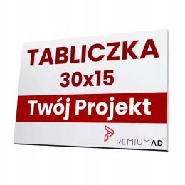 Trwały solidny szyld z dibondu Tablica reklamowa Slim 30x15cm