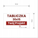 Trwały solidny szyld z dibondu Tablica reklamowa Slim 30x15cm