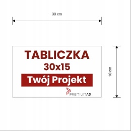 Trwały solidny szyld z dibondu Tablica reklamowa Slim 30x15cm