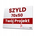 Trwały solidny szyld z dibondu Tablica reklamowa Slim 70x50cm