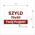 Trwały solidny szyld z dibondu Tablica reklamowa Slim 70x50cm