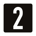 Tabliczka na drzwi 8x8 cm czarna numer 2