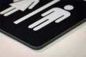 Tabliczka na drzwi 8x8 cm czarna numer 63