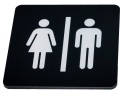 Tabliczka 8x8 cm czarna, prysznic