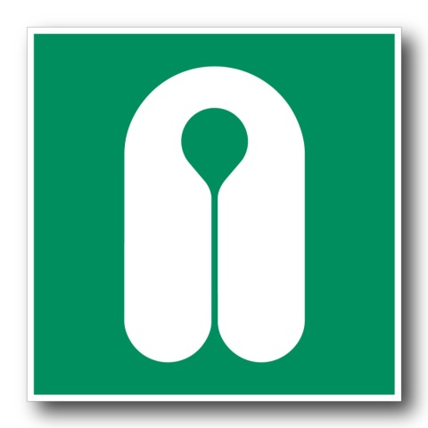 Naklejka BHP 8 cm - Kamizelka ratunkowa - E044
