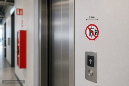 Naklejka BHP 8 cm - Zakaz używania otwartego ognia, palenie tytoniu zabronione - P003