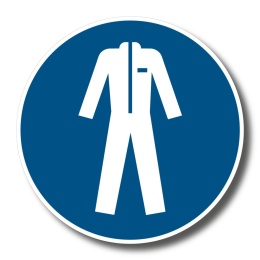 Naklejka 15 cm - Nakaz stosowania odzieży ochronnej - M010