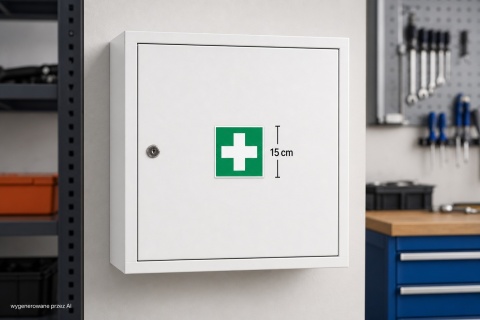Naklejka BHP 15 cm - Młotek awaryjny - E025