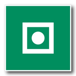 Naklejka BHP 15 cm - Ogólny alarm pokładowy - E031