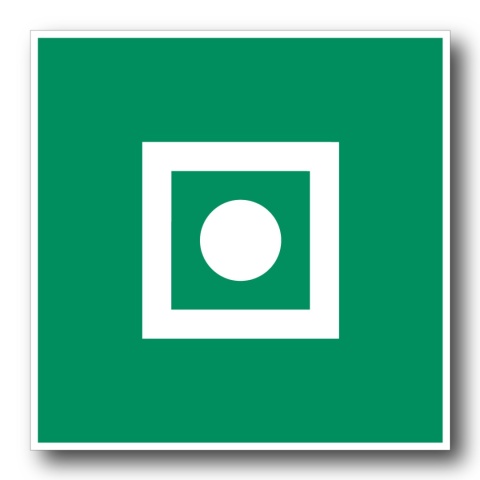Naklejka BHP 15 cm - Ogólny alarm pokładowy - E031