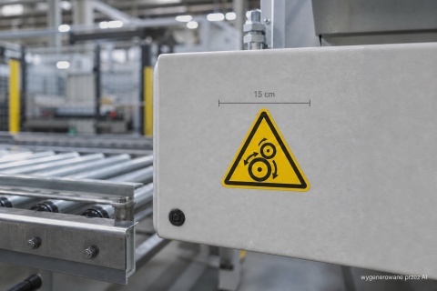 Naklejka BHP 15 cm - Ostrzeżenie przed promieniowaniem niejonizującym - W005