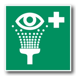 Naklejka BHP 15 cm - Prysznic do przemywania oczu - E011