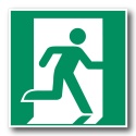 Naklejka BHP 15 cm - Wyjście ewakuacyjne (prawostronne) - E002