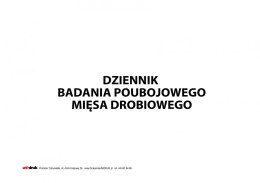 Dziennik badania poubojowego mięsa drobiowego A4 - 50 kart