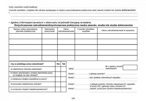 Karta badania profilaktycznego A5 - 100 sztuk Karta badania profilaktycznego A5 - 100 sztuk