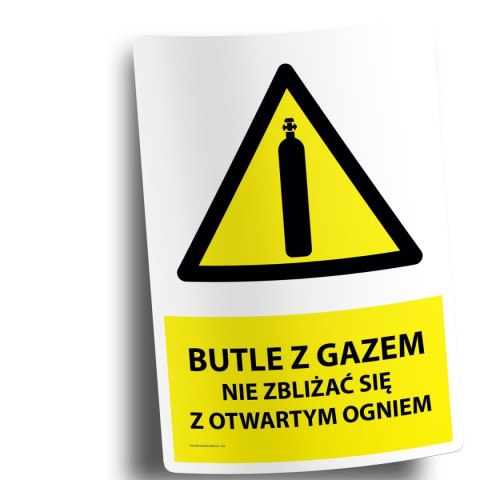 Naklejka 20x30 cm BUTLE Z GAZEM NIE ZBLIŻAĆ SIĘ Z OTWARTYM OGNIEM Naklejka 20x30 cm BUTLE Z GAZEM NIE ZBLIŻAĆ SIĘ Z OTWARTYM OGNIEM