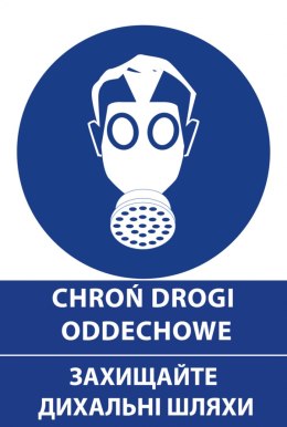 Naklejka 20x30 cm CHROŃ DROGI ODDECHOWE