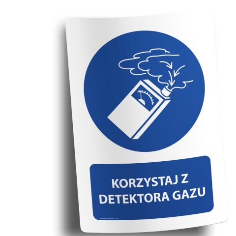 Naklejka 20x30 cm KORZYSTAJ Z DETEKTORA GAZU Naklejka 20x30 cm KORZYSTAJ Z DETEKTORA GAZU