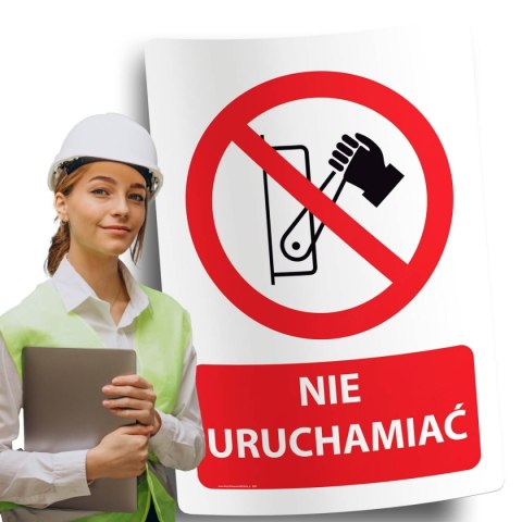Naklejka 20x30 cm NIE URUCHAMIAĆ Naklejka 20x30 cm NIE URUCHAMIAĆ