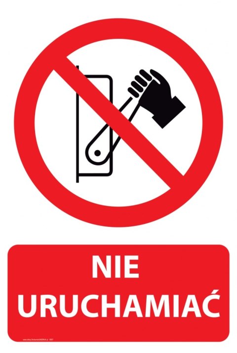 Naklejka 20x30 cm NIE URUCHAMIAĆ Naklejka 20x30 cm NIE URUCHAMIAĆ