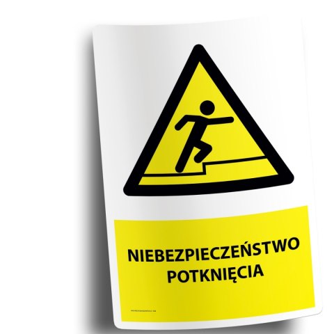 Naklejka 20x30 cm NIEBEZPIECZEŃSTWO POTKNIĘCIA Naklejka 20x30 cm NIEBEZPIECZEŃSTWO POTKNIĘCIA