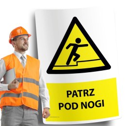Naklejka 20x30 cm PATRZ POD NOGI