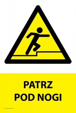Naklejka 20x30 cm PATRZ POD NOGI