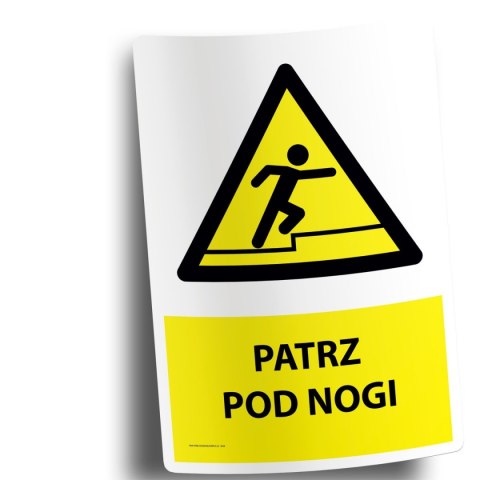 Naklejka 20x30 cm PATRZ POD NOGI Naklejka 20x30 cm PATRZ POD NOGI
